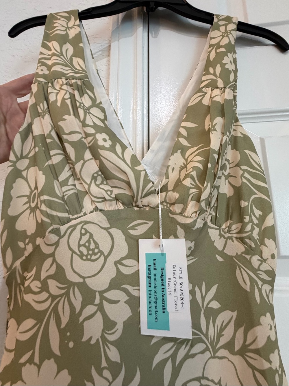 Showpo Sage Floral Maxi Dress - Picture 3 of 4